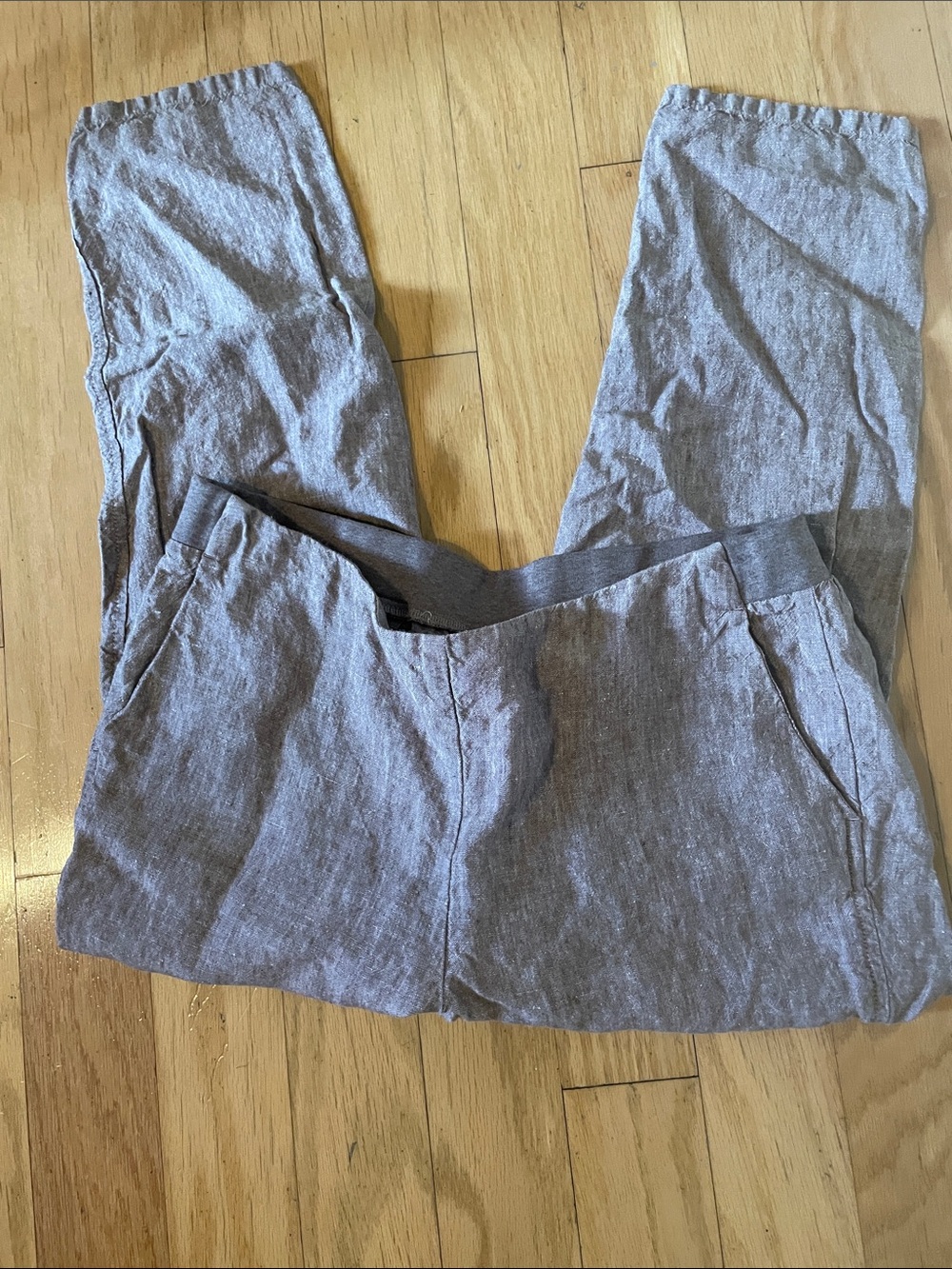 J. Jill love linen brown capris, size medium.